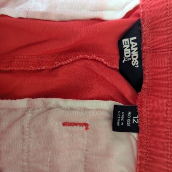 Lands' End Sport Knit Pull-On Elastic Waist Shorts Size 12 Pink NWOT MSRP $39.95 - Picture 3 of 3